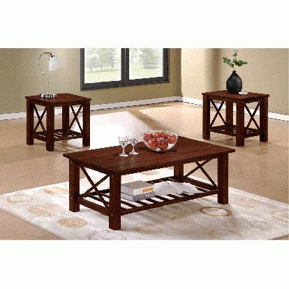 Poundex 3-Pcs Coffee Table Set Model F3128