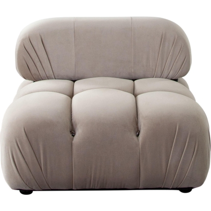 Diamond Sofa PALOMAACTN Paloma Armless Chair Tufted Mink Tan Velvet