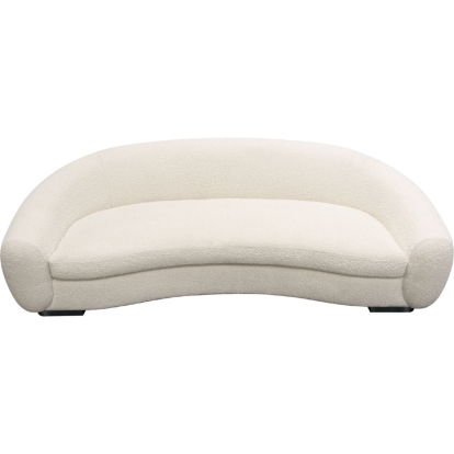 Diamond Sofa PASCALSOBO Pascal Sofa Bone Boucle Textured Fabric Contoured Arms Back