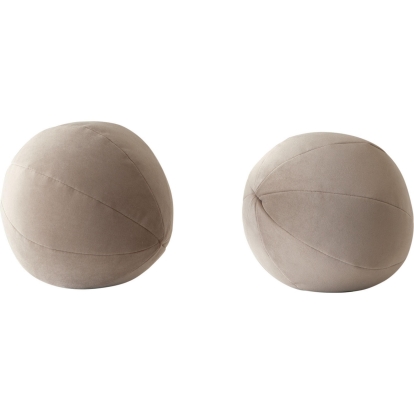 Diamond Sofa PILLOWBALLTN2PK 10" Round Accent Pillows Mink Tan Velvet (Set of 2)