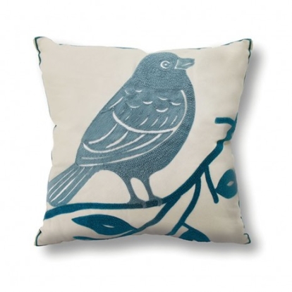 Furniture of America Twit Novelty Cotton Blue-Ivory Pillow (6-Box) Model PL5008-6PK