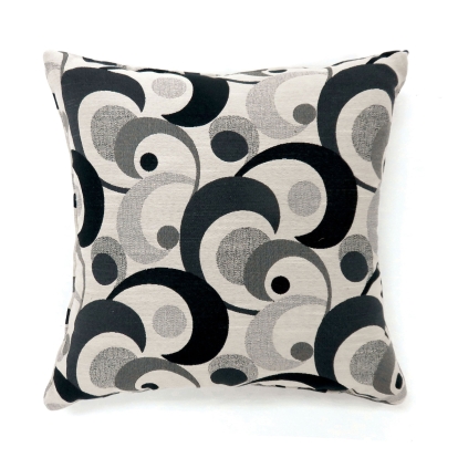 Swoosh Black 18" X 18" Pillow Model PL6002BK-S-2PK by Furniture of America