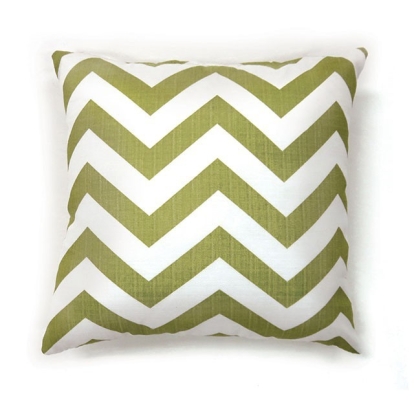 Furniture of America Zoe Contemporary Polyester Green Chevron Pillow (2-Box) Model PL6022GR
