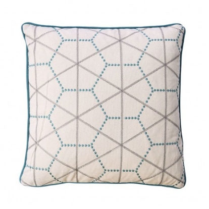 Furniture Of America Lee Contemporary Cotton Turquoise Throw Pillow | PL8008-2PK