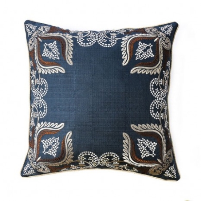 Furniture Of America Dina Contemporary Polyester Navy Throw Pillow | PL8034-2PK