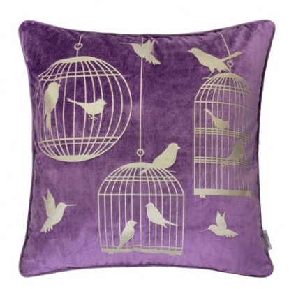 Furniture of America Rina Transitional Polyester Velvet Purple Accent Pillow Model PL8049-2PK