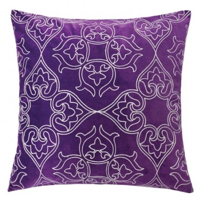 Furniture Of America Kyla Contemporary Polyester Velvet Purple Accent Pillow | PL8064-2PK