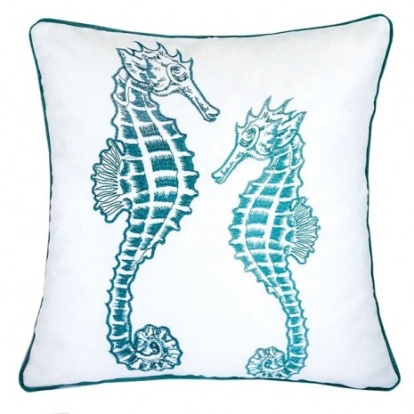 Furniture Of America Terrie Novelty Polyester Velvet Teal Accent Pillow | PL8073-2PK
