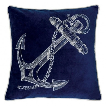Furniture of America Karin Novelty Polyester Velvet Blue Accent Pillow Model PL8076-2PK