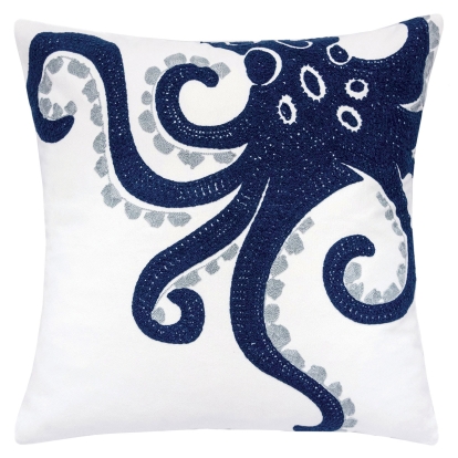 Maura White/Blue 20" X 20" Pillow Model PL8080-2PK by Furniture of America