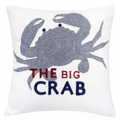Furniture Of America Jody Novelty Cotton White/Blue Accent Pillow | PL8081-2PK