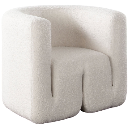 Diamond Sofa PULSECHIV Pulse Accent Chair Ivory Boucle Fabric