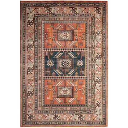 Mortsel Orange/Multi 5'3" X 7'6" Area Rug Model RG1021 by Furniture of America
