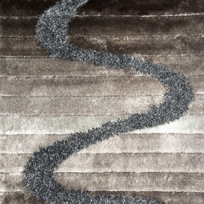 Furniture of America Vancouver Contemporary Polyester Gray 5' X 7' Gray Area Rug Model RG4114