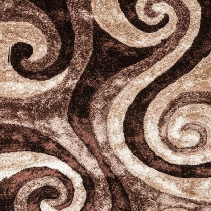 Furniture of America Fermont Contemporary Polyester Brown-Beige Area Rug Model RG5196