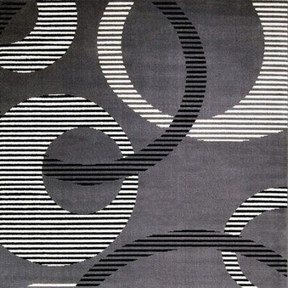 Furniture Of America Blitar Contemporary Polyester Dark Gray Area Rug | RG5213