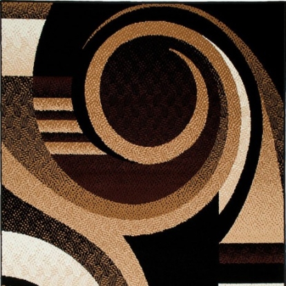 Furniture Of America Blitar Contemporary Polyester Brown/Black Area Rug | RG5214