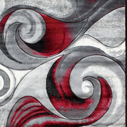 Furniture of America Niksar Contemporary Polyester Red Area Rug Model RG5222