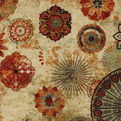 Furniture Of America Greenville Contemporary 100% Heat Set Nylon Beige/Multi Area Rug | RG8154