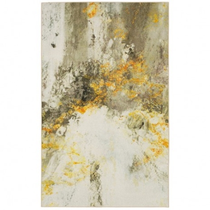 Furniture Of America Hollie Contemporary Polyester Gold/Gray Area Rug | RG8195M