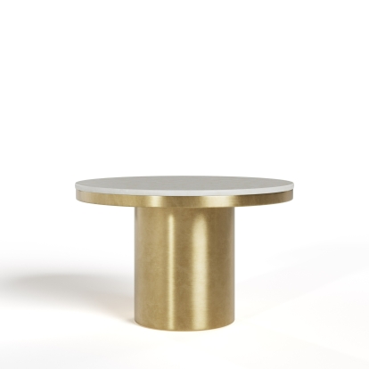 Modrest Rocky - Glam White Marble & Brush Gold Round Dining Table Dining Table White furniture-00181790 Vig Furniture VGGM-M-DT-1309-RND