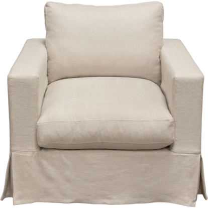 Diamond Sofa SAVANNAHCHSD Savannah Slipcover Accent Chair Sand Natural Linen