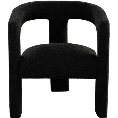 Diamond Sofa SCOUTCHBL Scout Dining Accent Chair Black Boucle Fabric