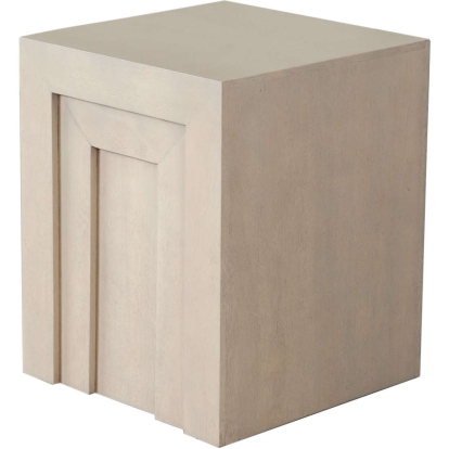 Diamond Sofa SEQUENCEETAL Sequence 18" Square End Table Almond Grey Wood