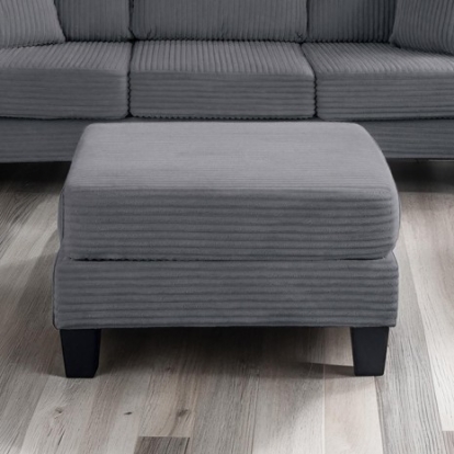 Furniture Of America Moretaine Contemporary Engineered Wood, Fabric, Foam, Others Dark Gray Storage Ottomen | SL6932DG-OT