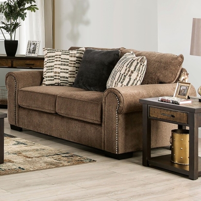 Laredo Brown Loveseat with Pillows Model SM1216-LV by Furniture of America
