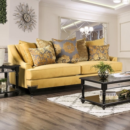 Viscontti Gold/Gray Sofa with Loveseat Model SM2201-2PC by Furniture of America