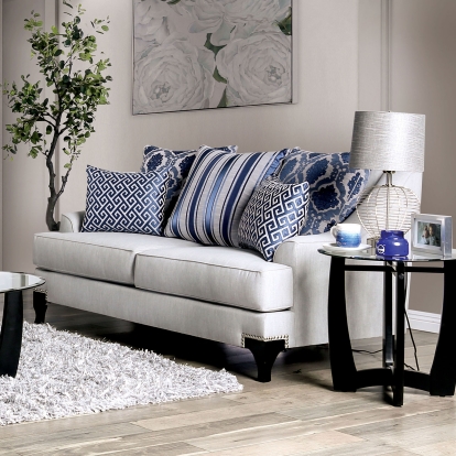 Sisseton Light Gray Loveseat Model SM2207-LV by Furniture of America