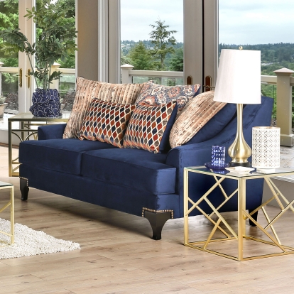 Sisseton Navy Loveseat Model SM2210-LV by Furniture of America