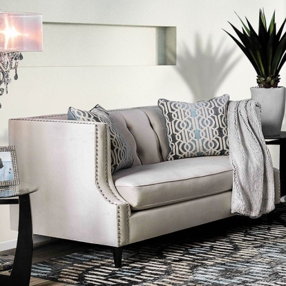 Tegan Beige/Light Blue Loveseat Model SM2217-LV by Furniture of America