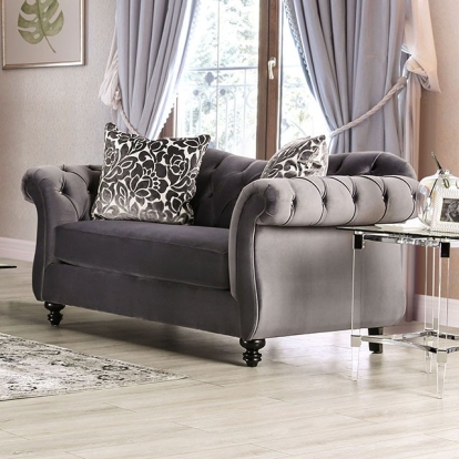 Antoinette Gray Loveseat Model SM2229-LV by Furniture of America