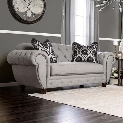 Viviana Gray/Black Loveseat Model SM2291-LV by Furniture of America