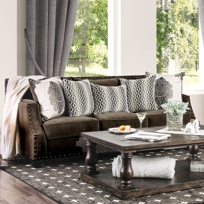 Cornelia Light Brown Sofa Model SM3073-SF by Furniture of America