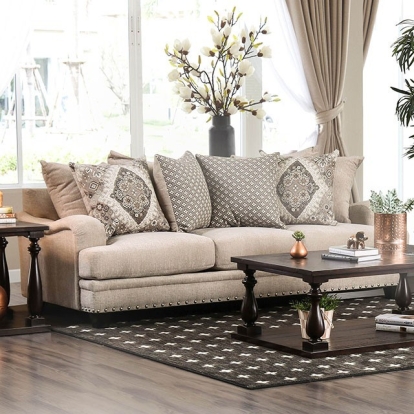 Jaylinn Light Brown Sofa Model SM3074-SF by Furniture of America
