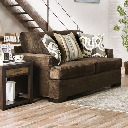 Taliyah Brown/Yellow Loveseat Model SM3081-LV by Furniture of America