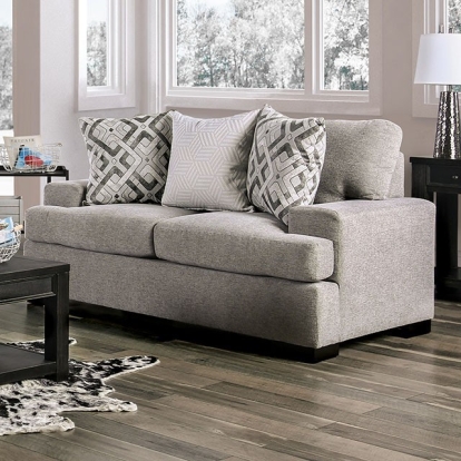 Polly Light Gray Loveseat Model SM3084-LV by Furniture of America
