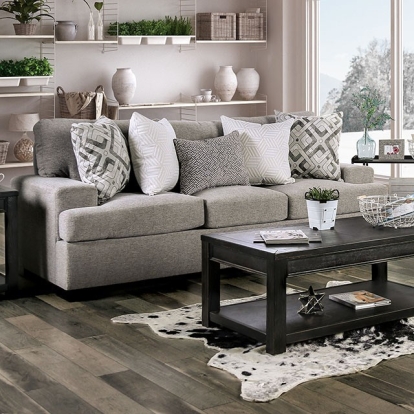 Polly Light Gray Sofa Model SM3084-SF by Furniture of America