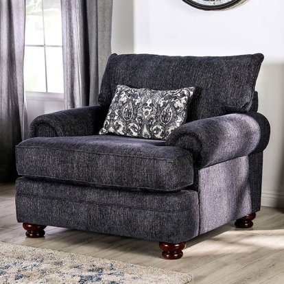Hatfield Navy Chair Model SM5157-CH by Furniture of America