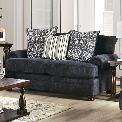 Hadleigh Navy Loveseat Model SM5157-LV by Furniture of America