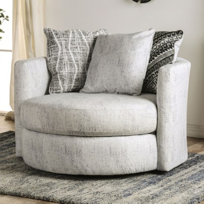 Furniture of America Eimear Transitional Suede Solid with Wood Off-White-Black Chair Model SM5173-CH