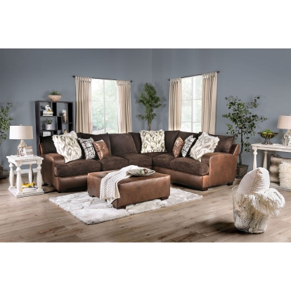 Gellhorn Brown Sectional Model SM5202BR-SECT by Furniture of America