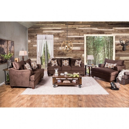 Wessington Chocolate Sofa with Loveseat Model SM6131-2PC by Furniture of America