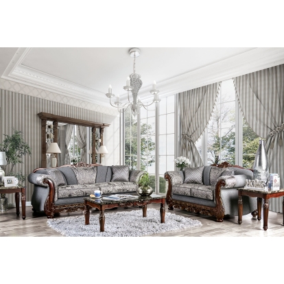 Newdale Gray Sofa with Loveseat Model SM6424-2PC by Furniture of America