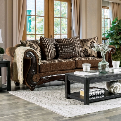 Tilde Brown/Dark Walnut Sofa Model SM6430-SF by Furniture of America