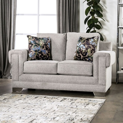 Atherstone Light Gray Loveseat Model SM6436-LV by Furniture of America