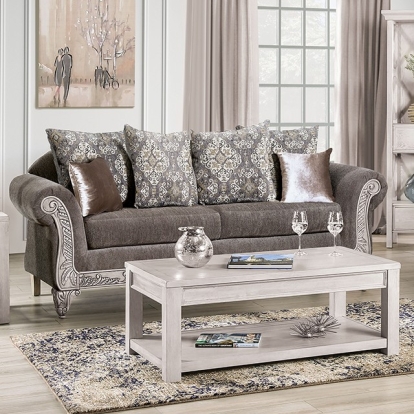 Velletri Warm Gray/Weathered White Sofa Model SM7300-SF by Furniture of America